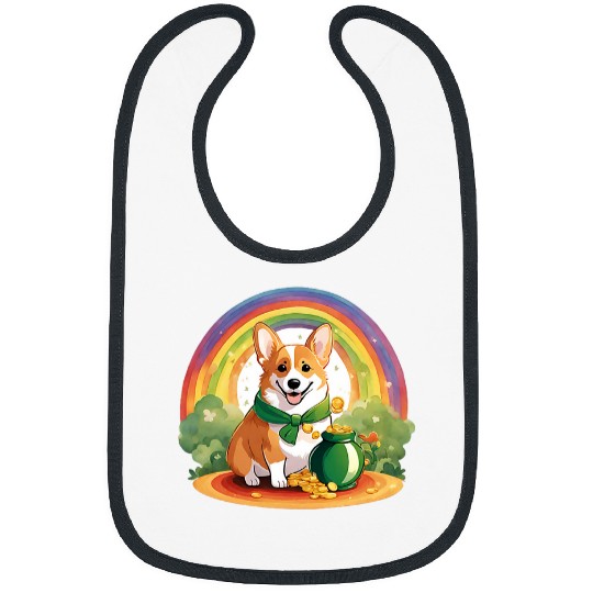 Corgi Pet Cloverdressed Corgi Canine St. Paddys Happy St. Patricks Bibs