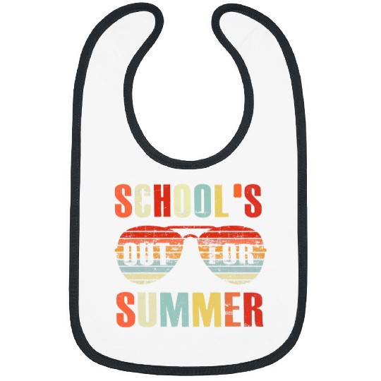 Last Day Of Schools Out For Summer Teacher Vintage Bibs