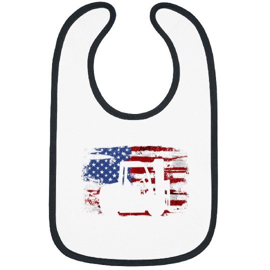 Forklift Driver Forklift Operator USA Flag Bibs