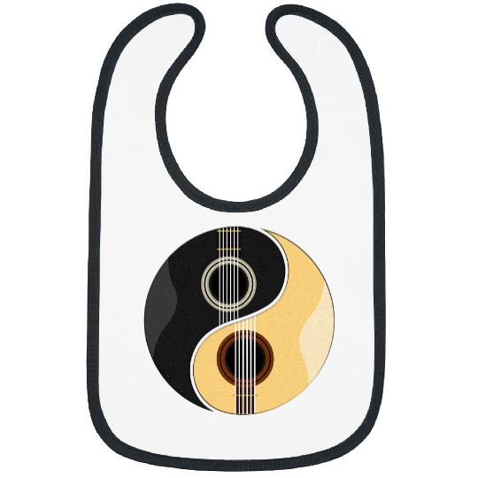 Funny Guitar Lover Ying Yang Guitar for Guitarists Basic and Bass Guitarists Bibs