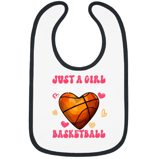 Sport Basketball Game Day Lover Women Cute Just A Girls Who Loves Bibs