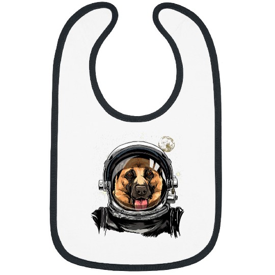 German Shepherd Pet Astronaut Space Exploration Astronomy 34 Bibs