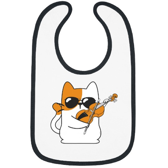 Funny Violin owner kitten musician violin player Bibs