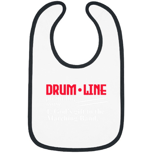 Funny Drummer Line Definition Drum Player Drummers Drumming Graphic Bibs