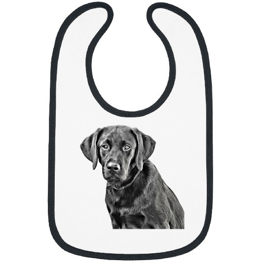 Labrador Lab Dog Black Lab Graphic Novel Filter Black Labrador Retriever Bibs