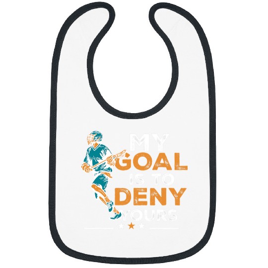 Sport Lacrosse Gift My Goal Is To Deny Yours Bibs