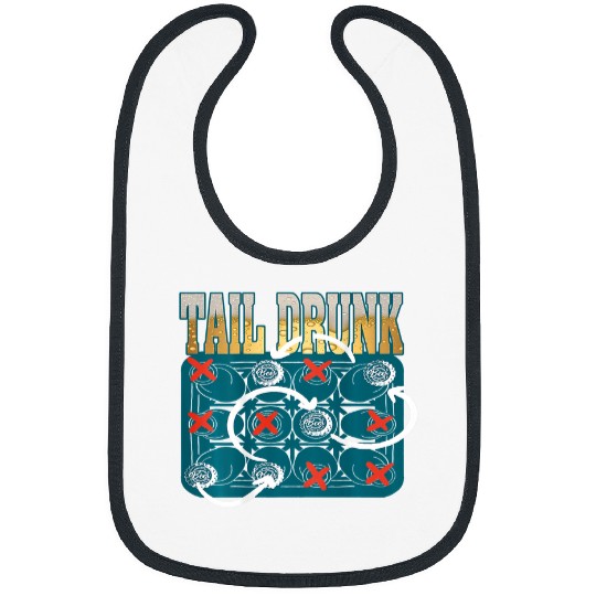 Sport American Football Beer Pun Tail Drunk American Football Back Print Bibs