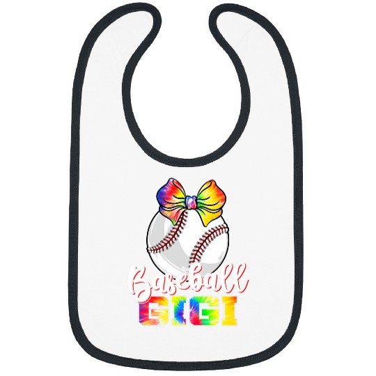 Sport Baseball Womens Cute Tie Dye Softball Gigi Funny Baseball Mothers Day Bibs