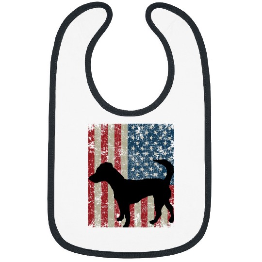 Jack Russell Pet Dog vintages American Flag 4th Of July Bibs
