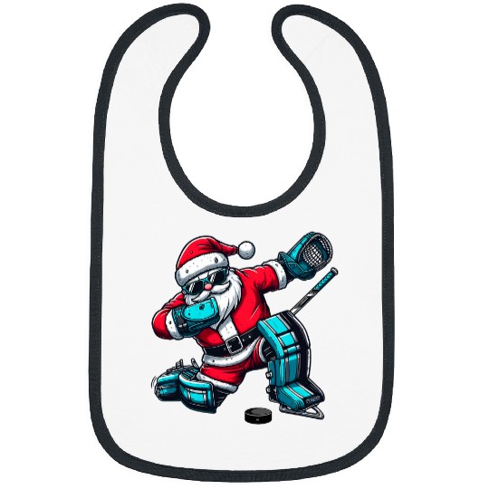 Sport Hockey Santa Dabbings Hockey Goalie Goalkeeper Goaltender Christmas Bibs