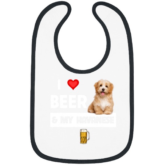 Havanese Pet Beer I Love Beer and My Havanese Mom Dad Havapoo Dog Drinking Bibs