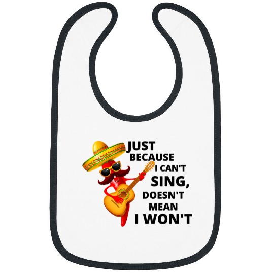 Funny Guitar Lover just because i cant sing doesnt mean i wont 6 Bibs