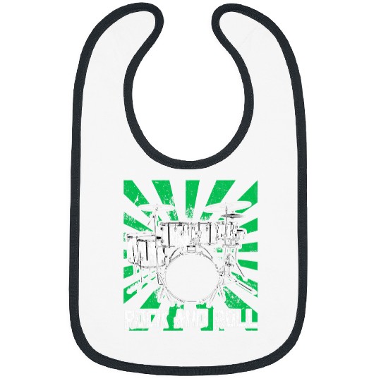 Funny Drummer Rock and Roll Drummer Musician Drum Bibs