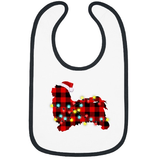 Havanese Pet Christmas Plaid Buffalo Pajamas Bibs