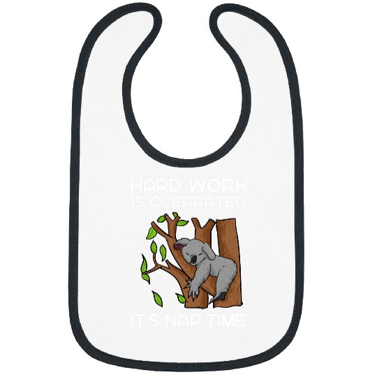 Funny Bear Lazy Koala Bear Love Sleeping Napping Nap Time Not Motivated Cute Bears Bibs