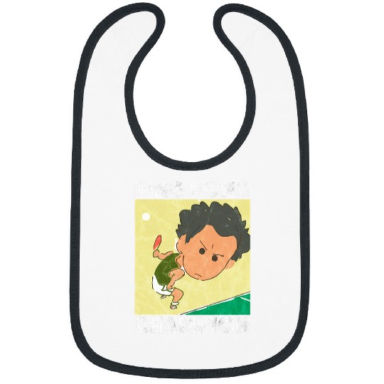 Sport Ping Pong Retro Ping Pong champion funny table tennis player tee Bibs
