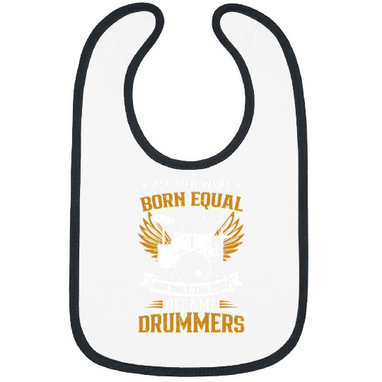 Funny Drummer Mens Funny Drumming Born To Play Drums Rock Music Bibs