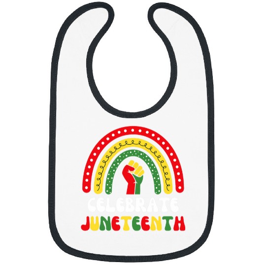 Celebrate Juneteenth Rainbow 1865 Black History 1 Bibs