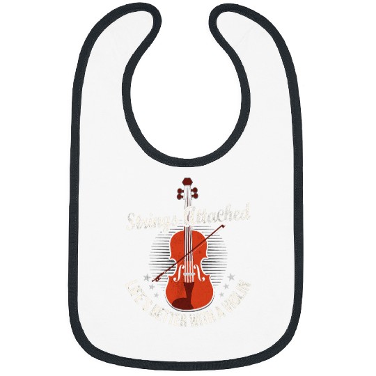 Funny Violin Player Strings Attached Violinist Music Lover 2 Bibs