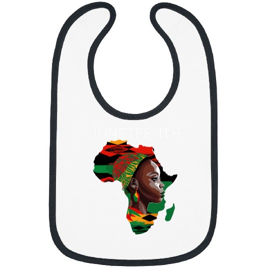 Juneteenth African American Flag Black History Woman 3 Bibs