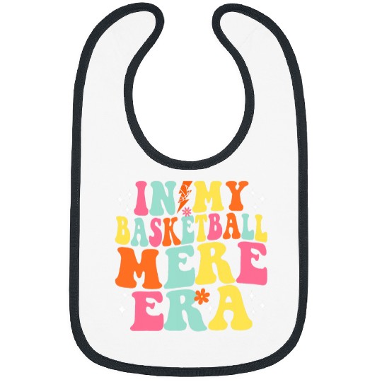 Sport Basketball In My Basketball Mere Era Retro Game Day Groovy Bibs