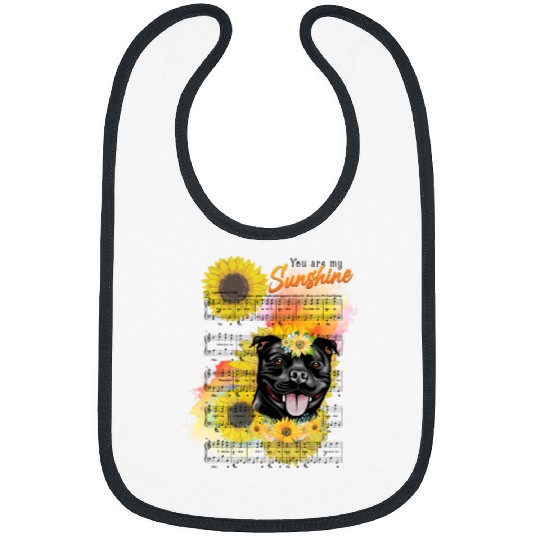 Bull Terrier Pet Stafforshire Bull Terrier You Are My Sunshine Bibs