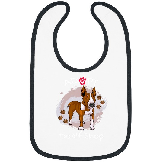 Bull Terrier Pet Cute Bull Terrier Dog Adopt Dont Shop Puppy Paws Art Bibs