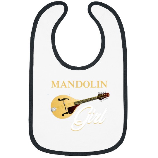 Funny Mandolin Womens Mandolin Girl Player Bluegrass American Country Folk Music Bibs