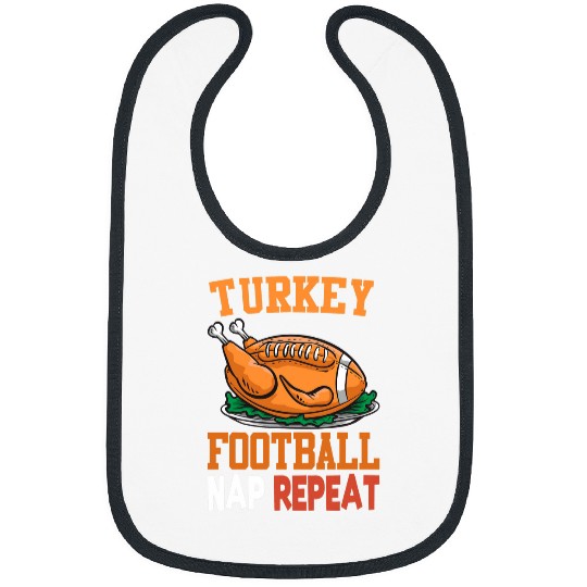 Sport American Football Lacrosse Gift Football Turkey Nap Thanksgiving Bibs
