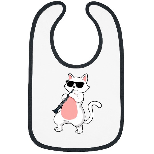 Funny Clarinet Cat clarinet player classical music music concert Bibs