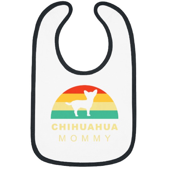 Chihuahua Pet Mommy in retro colours for dog owners Bibs