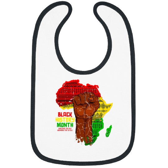 Black History Pride Fist Map Juneteenth Black Men Women Bibs