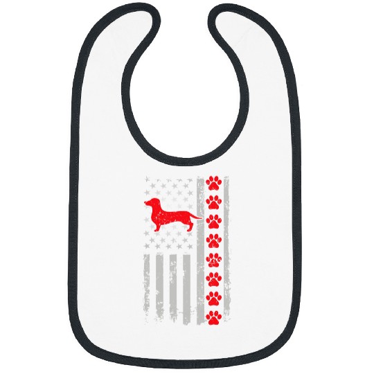 Dachshund Pet Fireman Firefighter bests Firefighter Dachshund Mom Dad Ever Bibs