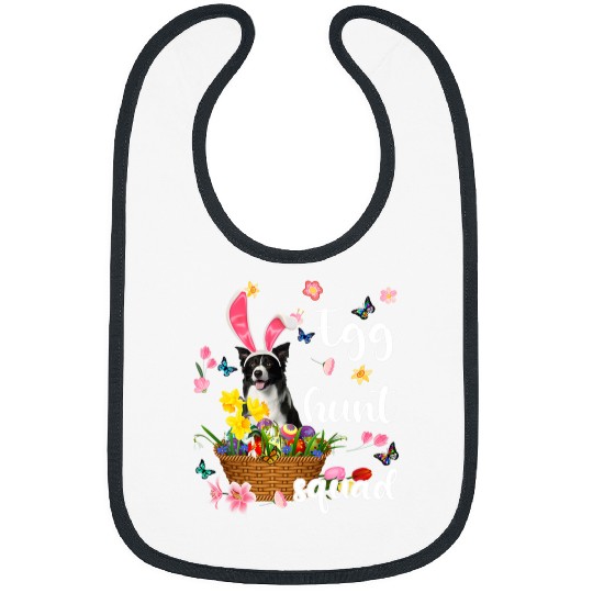 Border Collie Pet Happy Easter Day Easter Colorful Egg Hunt 1 1 Bibs
