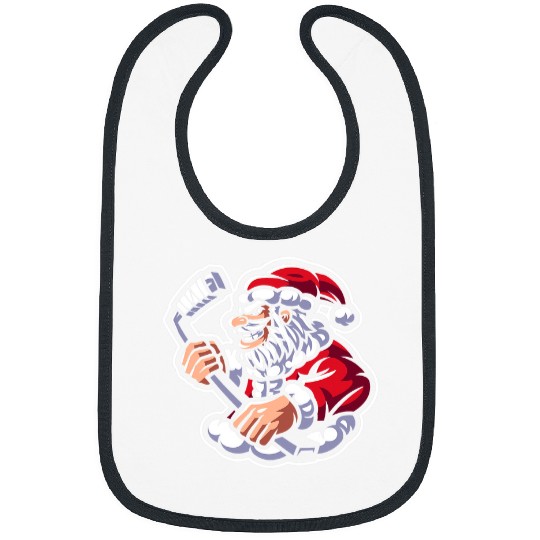 Sport Hockey Santa Playing Hockey Christmas Pajama Cool Sport XMas Bibs