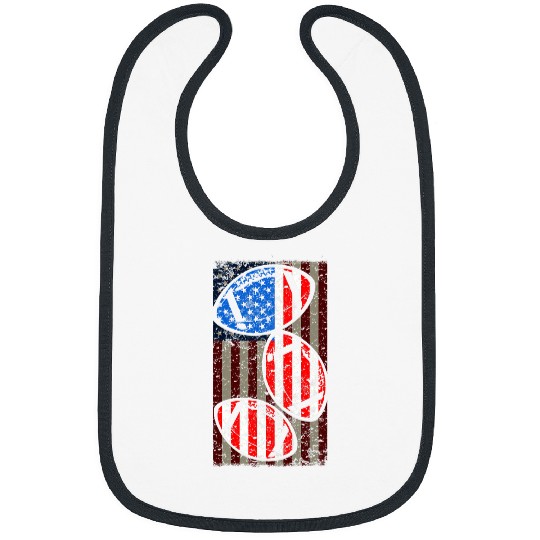 Sport American Football Flag Football Grunge Red White Blue Bibs