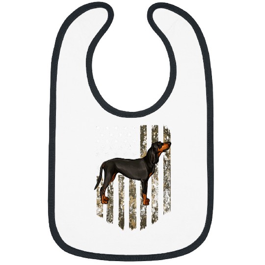 Coonhound Pet Camo American Flag Black and Tan Coonhound 4th Of July USA Bibs