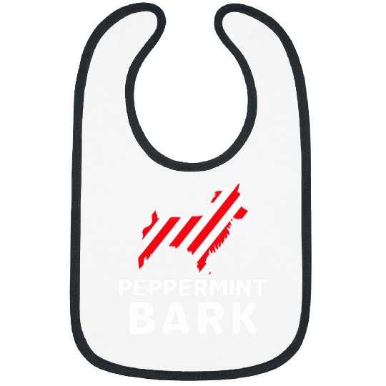 Australian Terrier Pet Christmas Dog Peppermint Bark Australian Terrier Funny Bibs