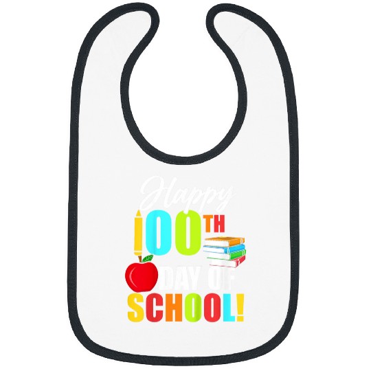Kids Happy 100th Day Of School PreK Elementary Teacher Student Bibs