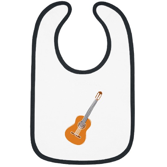 Funny Guitar MUSICONPRINT GUITAR LINE ART Musicians Band Orchestra Bibs