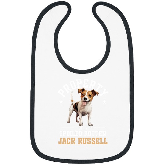 Jack Russell Pet Dog Property of a spoiled rotten 3 Bibs