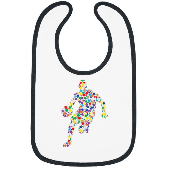 Funny Basketball Funny Colourful Polka Dot Basketball International Dot Day Bibs