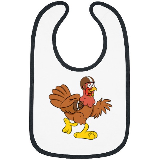 Sport American Football Gobble Player Turkey Thanksgiving Player Mens Kids Bibs