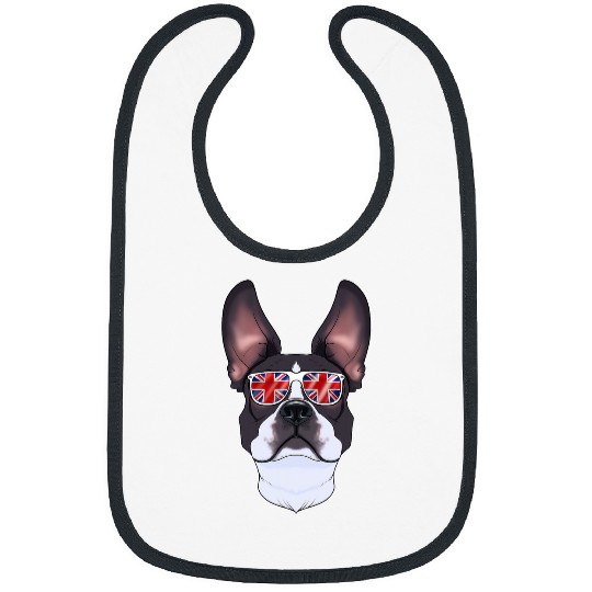 Boston Terrier Pet UK Sunglasses I English Flag I Union Jack Bibs
