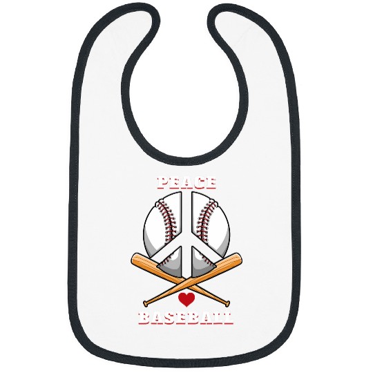 Sport Baseball Peace Love Baseball Player Softball Team 60s 70s Costume Bibs