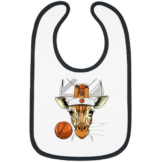 Funny Basketball Giraffe Gift Basketball Giraffes Lovers Basketball Player 433 Bibs