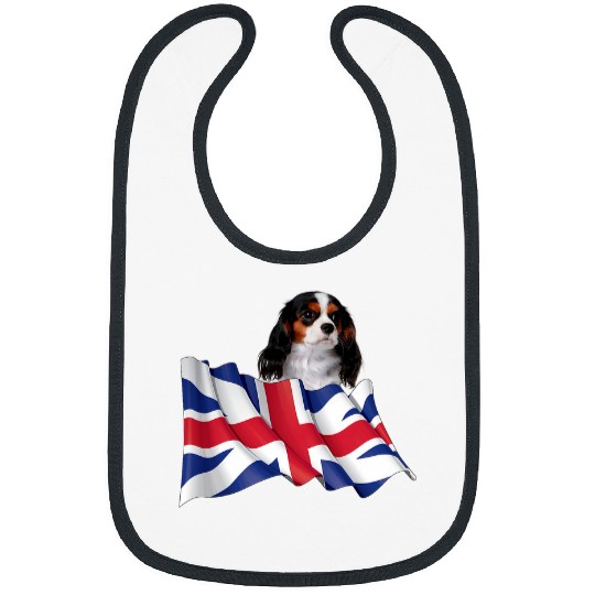 Cavalier Pet Union Jack Flag Dog Cavalier King Charles Spaniel Bibs