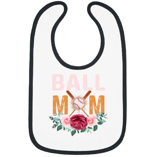 Sport Baseball Mom Ball Mom Mother Softball Cheer Mom 3 Bibs