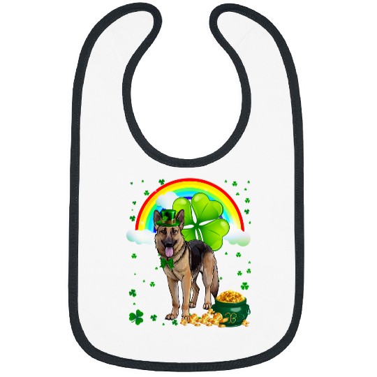 GSD St Patricks Day German Shepherd Shamrock Pet Dog Lover 33 German Shepherd Bibs