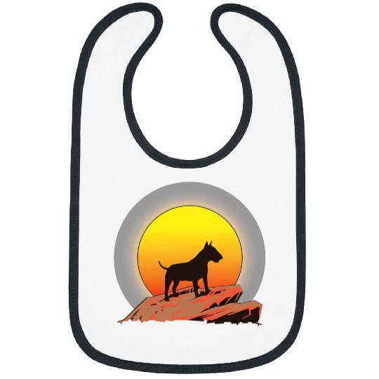 Bull Terrier Pet Sunrise Bibs